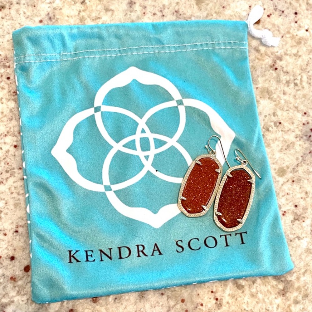 Kendra Scott Burn Orange Sparkle Elle Earring